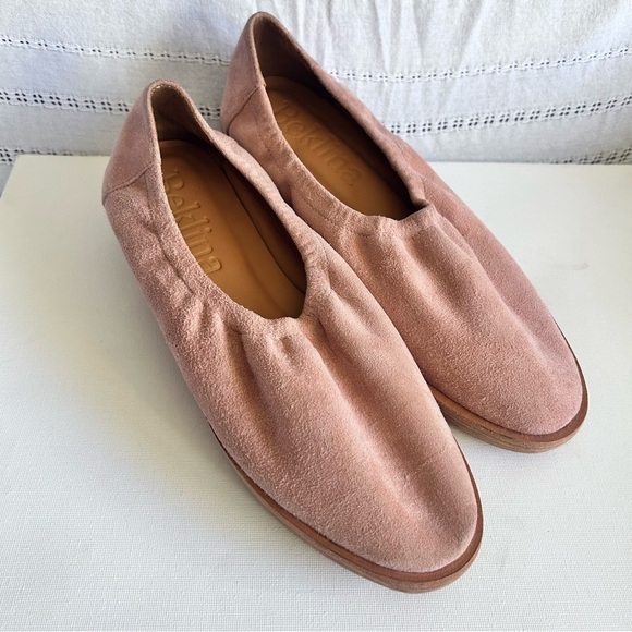 Beklina Aya Platform Fish Paste Slip On Suede Block Heel Women's Size 8 - Picture 5 of 16